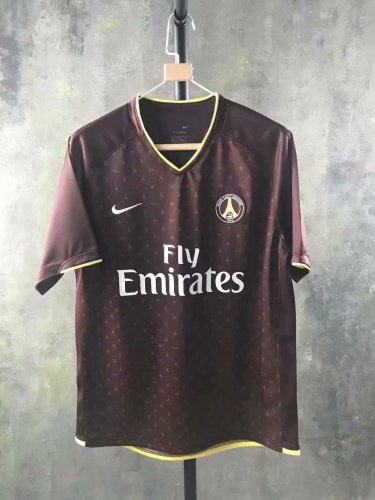 Adult Thai version Paris black retro soccer jersey football shirt