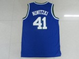New Adult Dallas Mavericks Nowitzki blue retro basketball jersey 41