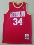 20/21 New Men Seattle Houston Rockets Olajuwon 34 red basketball jersey