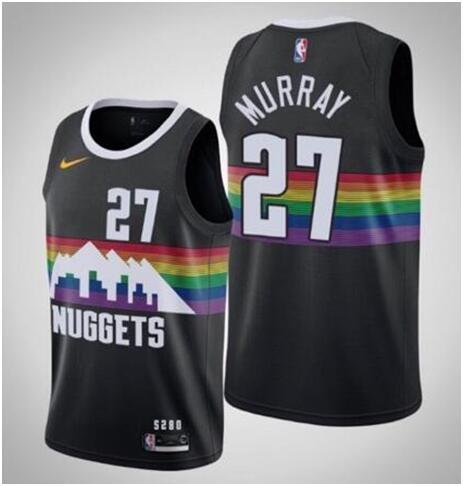 20/21 New Men Denver Nuggets Murray 27 black basketball jersey