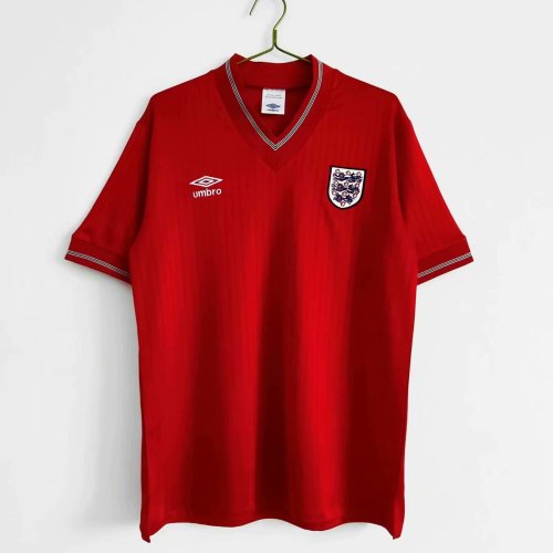 Retro 84-87 England away red soccer jersey football shirt
