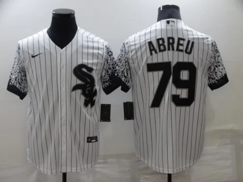 22 New Menchicago white sox ABREU 79 white MLB Jersey