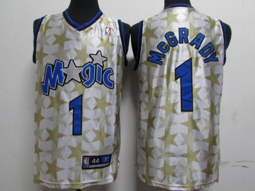 Adult Orlando Magic McGRADY dark star white basketball jersey 1