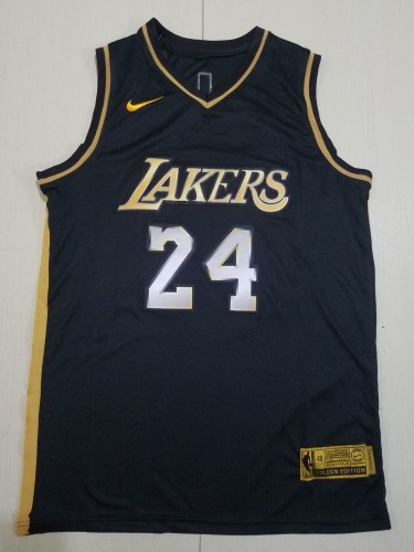 21/22 New Men Los Angeles Lakers Bryant 24 black gold basketball jersey