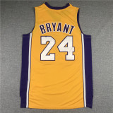 20/21 New Men Los Angeles Lakers Bryant 24 champion edition yellow basketball jersey