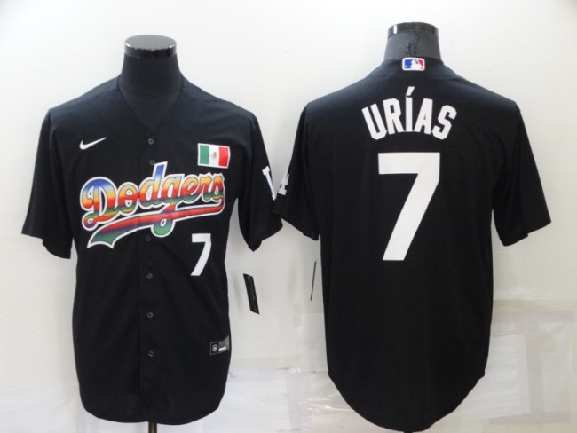 22 Men's Los Angeles Dodgers 7 black MLB Jersey