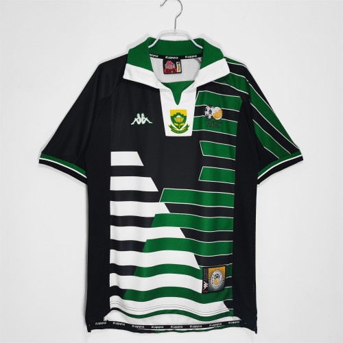Retro 1998 South African away green soccer jersey football shirt