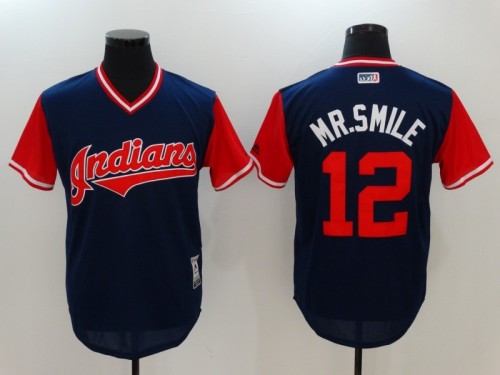 Men's Cleveland Indians MR.SMILE 12 MLB Jersey