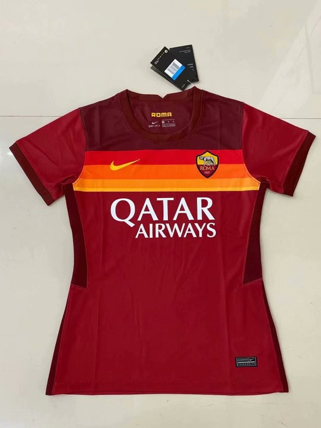Adult Thai version women Roma home red retro soccer jersey football shirt