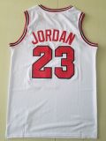 Men Chicago Bulls Jordan 23  white retro basketball jersey shirt