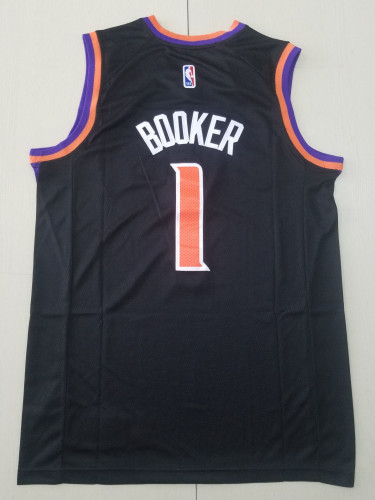20/21 New Men Phoenix Suns Booker 1 black basketball jersey