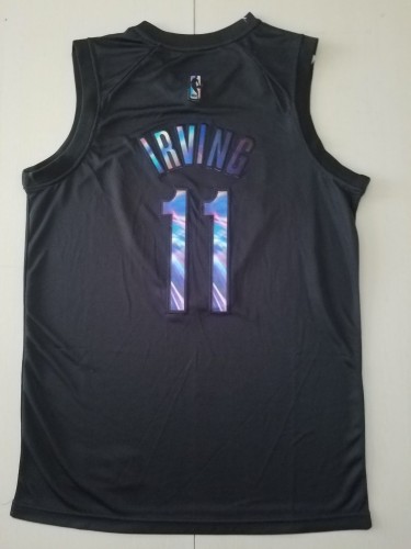 20/21 New Men Brooklyn Nets Irving 11 black rainbow basketball jersey shirt