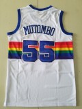 20/21 New Men Denver Nuggets Mutombo 55 white basketball jersey