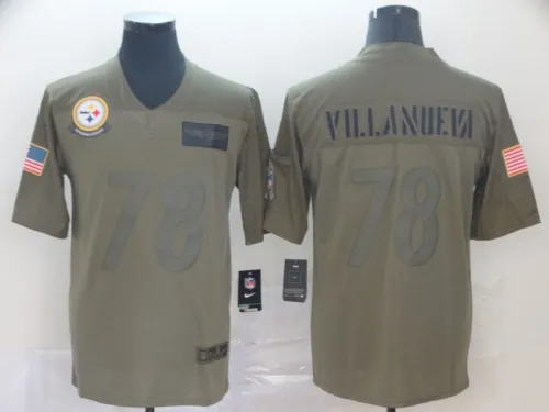 20/21 New Men Steelers Villanuem 78 gray NFL jersey