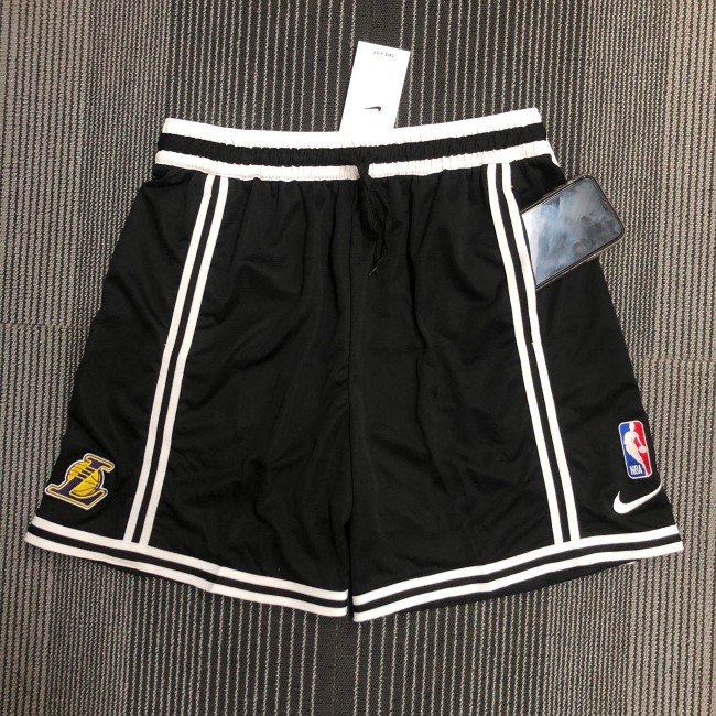 2022 Los Angeles lakers black basketball shorts