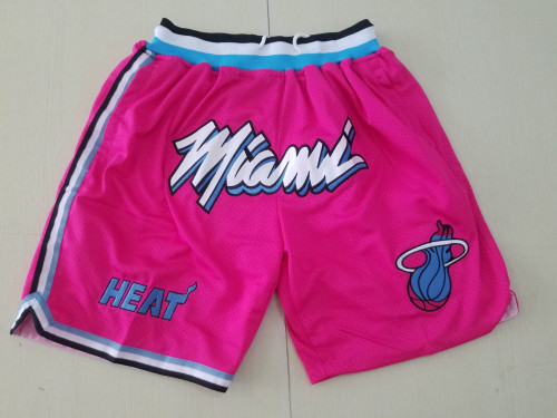 20/21 New Men Miami Heat pocket edition pink basketball shorts