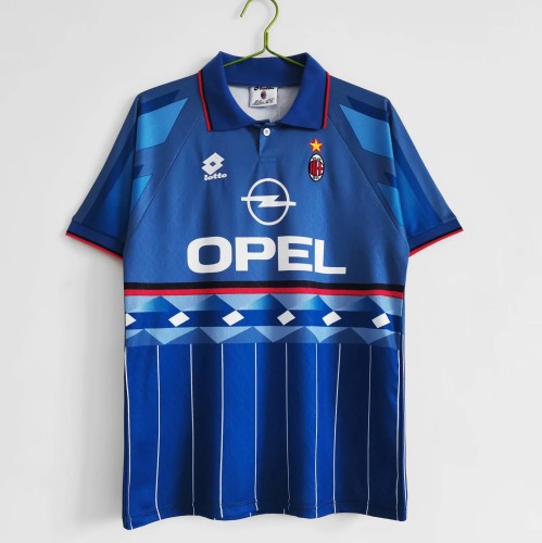 Retro 95-96 AC Milan blue soccer jersey football shirt