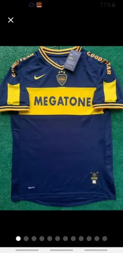 New Adult Thai version Boca home retro blue soccer jersey football shirt