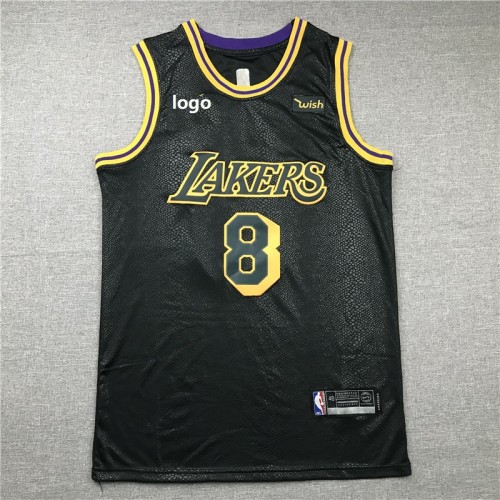 19/20 Adult Los Angeles lakers basketball city jersey shirt Bryant 8 black