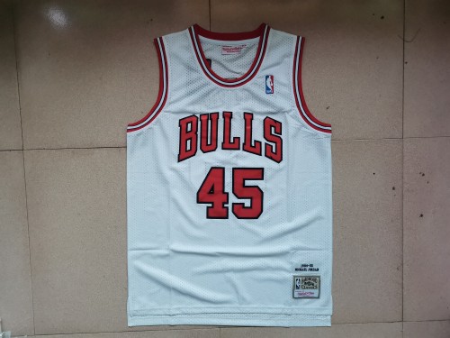 20/21 New Men Bulls Jordan 45 white basketball jersey