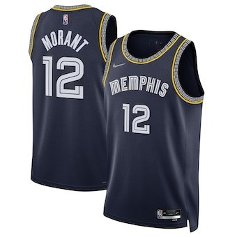 21/22 New Men Memphis Grizzlies Morant 12 black basketball jersey shirt