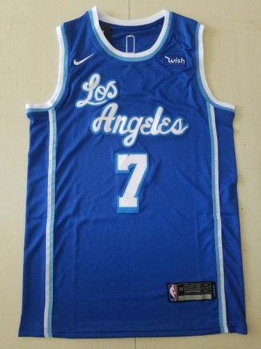 21/22 New Men Los Angeles Lakers Anthony 7 Latin blue basketball jersey
