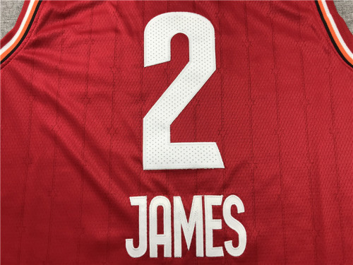 Adult All-Star James red basketball jersey 2