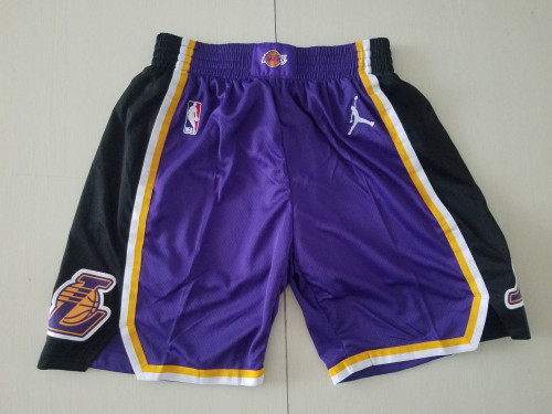 20/21 New Men Los Angeles Lakers purple basketball shorts