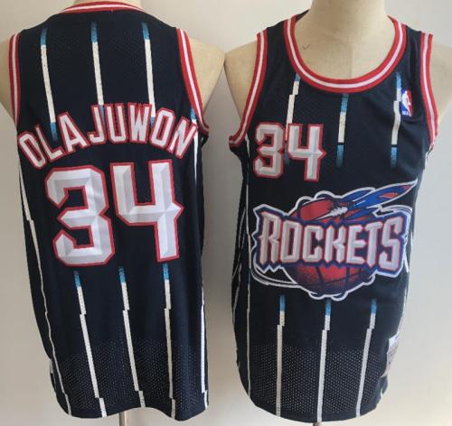 20/21 New Men Rockets Olajuwon 34 black basketball jersey shirt
