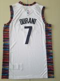 20/21 New Men Brooklyn Nets Durant 7 city edition white basketball jersey shirt