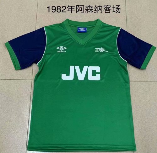 1982 Adult Thai version Arsenal away green retro soccer jersey football shirt