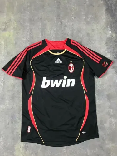 Adult Thai version Milan black retro soccer jersey football shirt