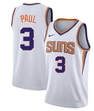20/21 New Men Phoenix Suns Paul 3 white basketball jersey