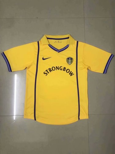 Adult Thai version Leeds yellow retro soccer jersey football shirt