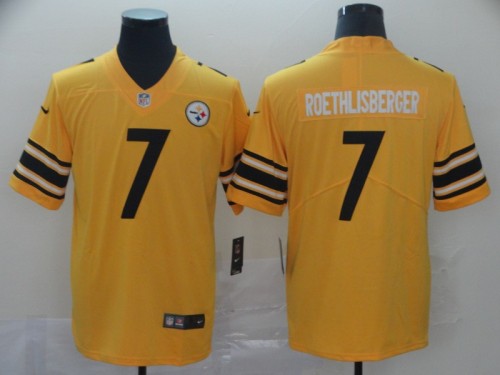 20/21 New Men Steelers Roethlisberger 7 yellow NFL jersey