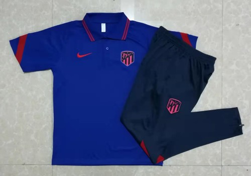 22/23 New adult Atletico blue short-sleeved soccer jersey football shirt C829#
