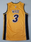 20/21 New Men Miami Heat Wade 3 yellow reward version basketball jersey shirt