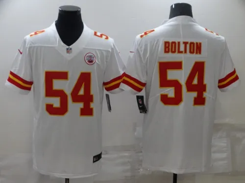 22 MEN’S Chiefs bolton 54 white NFL Jersey
