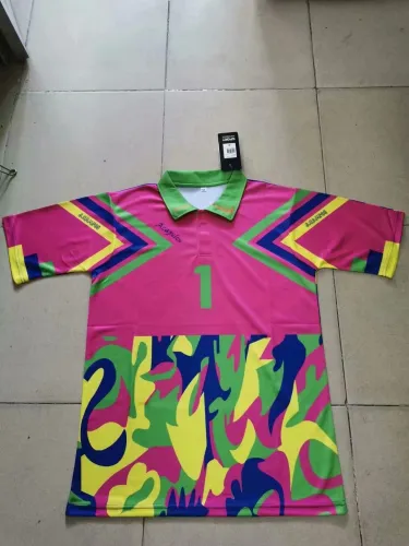Retro Campos goalkeeper pink soccer jersey