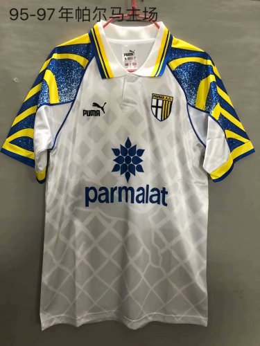 95-97 Adult Parma home white retro soccer jersey football shirt