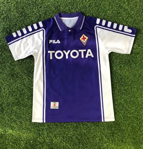 Retro 1999-2000 Fiorentina home purple soccer jersey football shirt