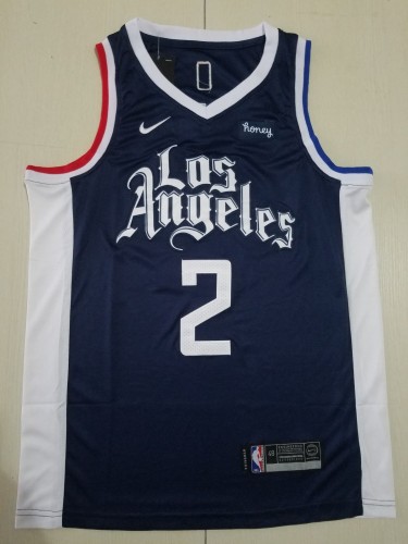 20/21 New Men Los Angeles Clippers Leonard 2 blue city version basketball jersey shirt