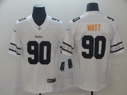 20/21 New Men Steelers Watt 90 white NFL jersey