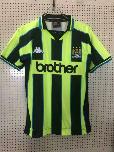 98-99 Adult Thai version city green retro soccer jersey football shirt