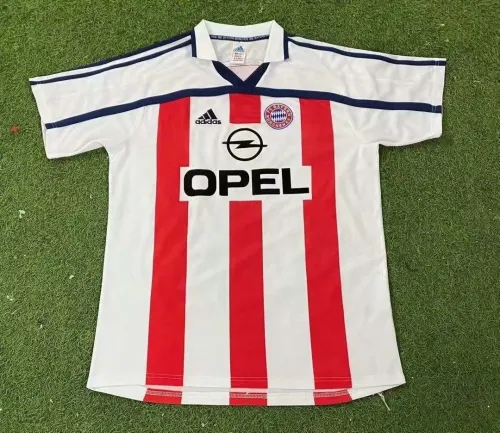 00-01 Adult Bayern away white retro soccer jersey football shirt