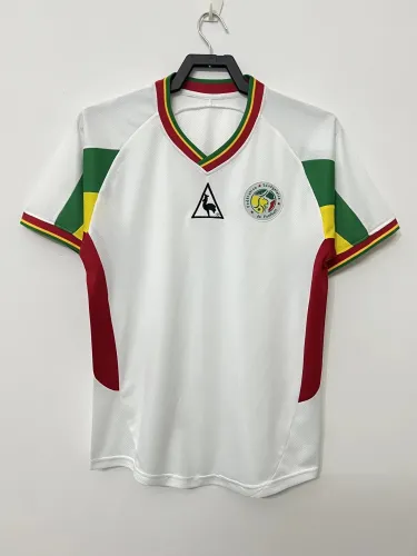 Retro 2002 Senegal white soccer jersey