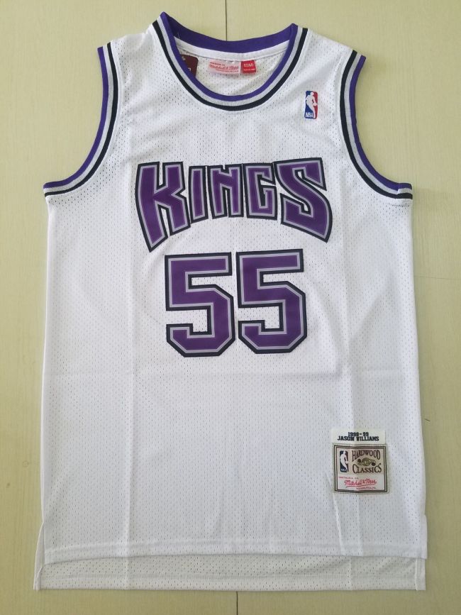 20/21 New Men Sacramento Kings Williams 55 white basketball jersey
