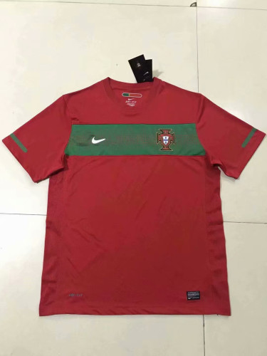 2010 Adult Thai version Portugal home red retro soccer jersey football shirt