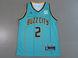 20/21 New Men Charlotte Hornets Ball 2 green basketball jersey