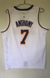 20/21 New Men Los Angeles Lakers  Anthony 7 white basketball jersey